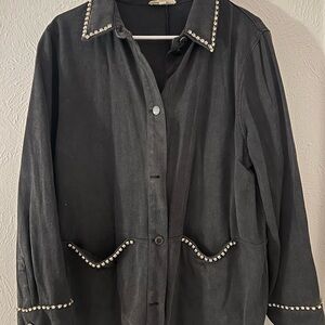 Eesome Black Women's Jacket with Embellishments